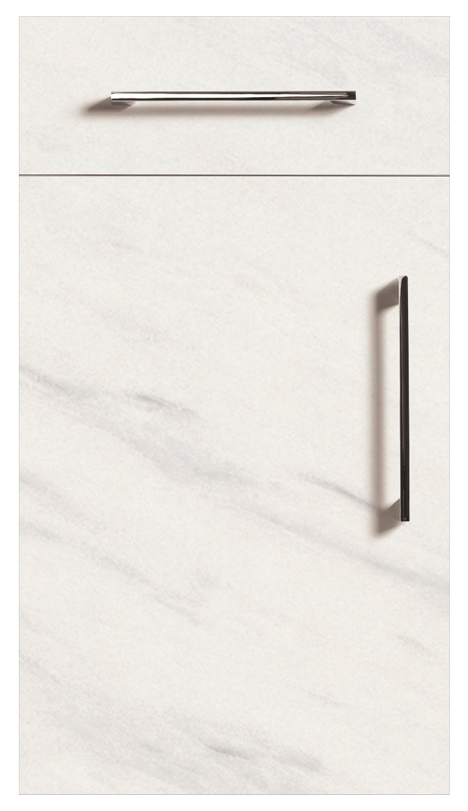 Levanto White Marble Modern Slab Replacement Kitchen Door