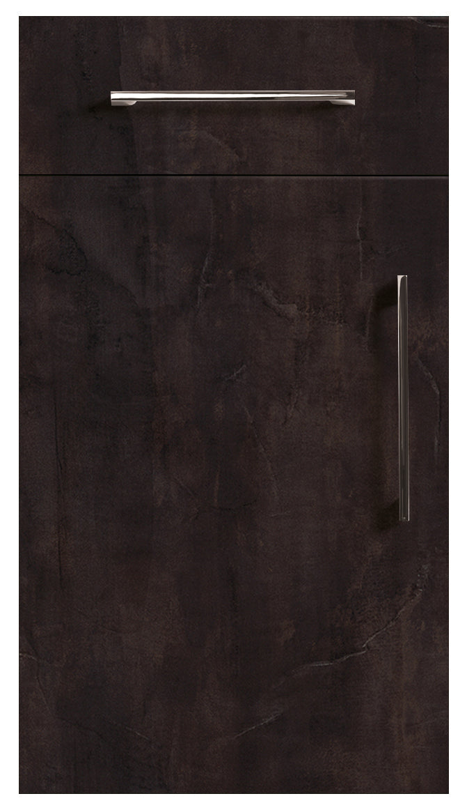 Black Gold Metal Slate Modern Slab Replacement Kitchen Door
