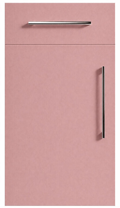 Antique Rose Pink Modern Slab Replacement Kitchen Door