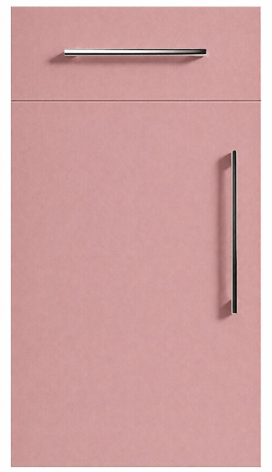Antique Rose Pink Modern Slab Replacement Kitchen Door