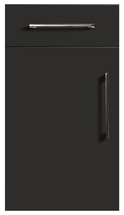 Black Modern Slab Replacement Kitchen Door