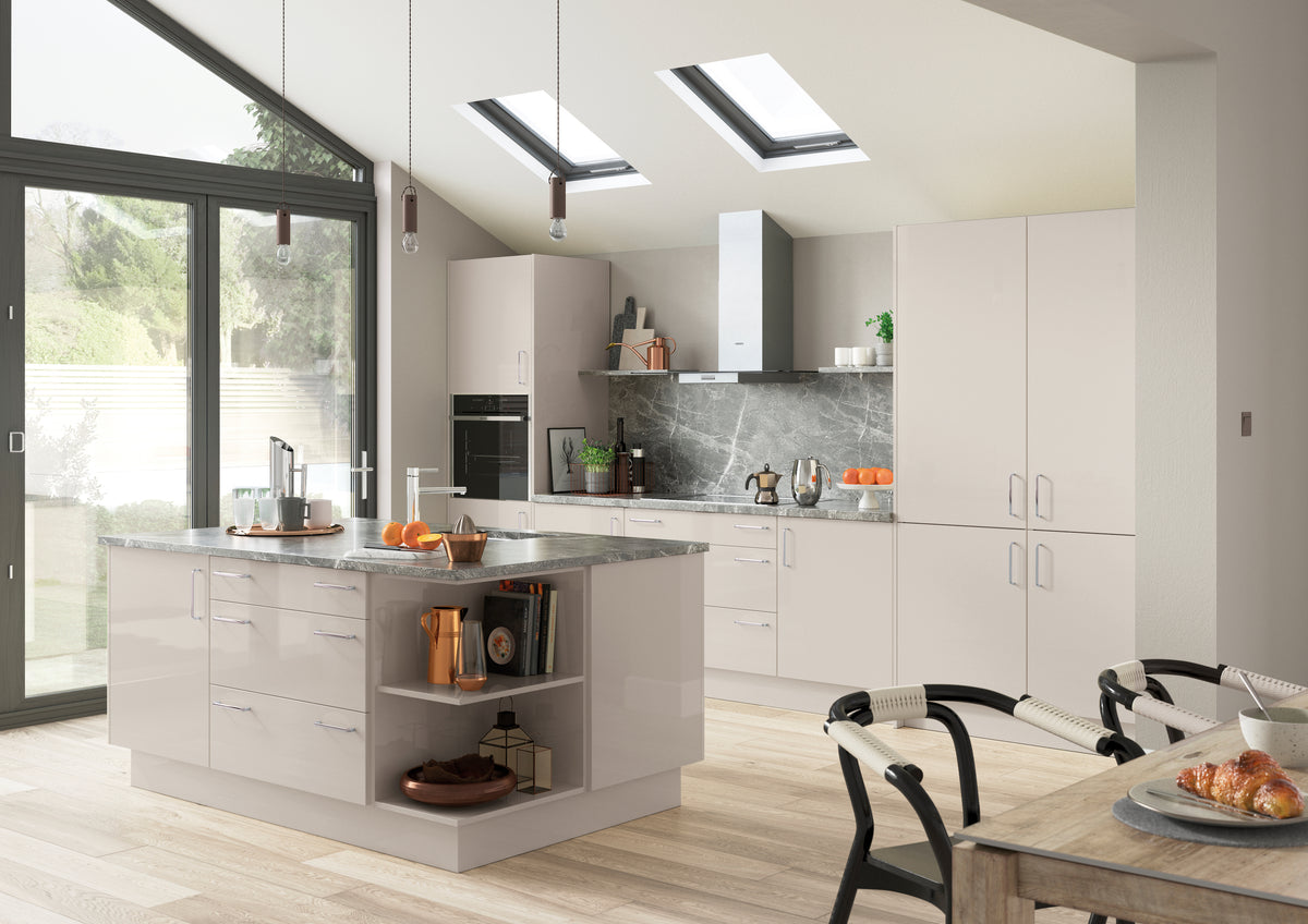 Gloss Cashmere Grey Replacement Kitchen Door replacement door