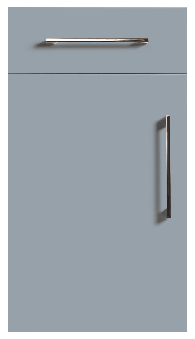 Denim Blue Modern Slab Replacement Kitchen Door