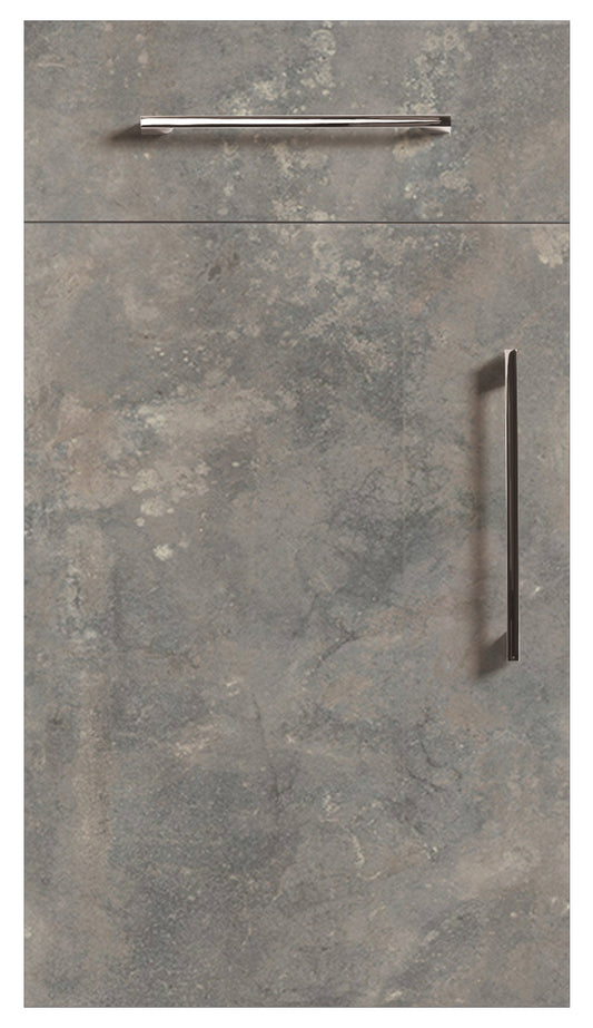 Light Grey Metallic Rock Modern Slab Replacement Kitchen Door