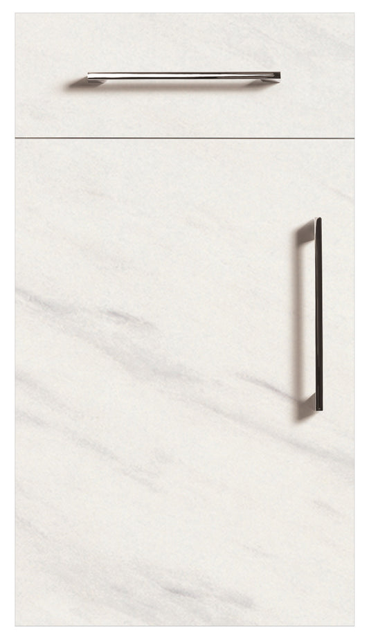 Levanto White Marble Modern Slab Replacement Kitchen Door