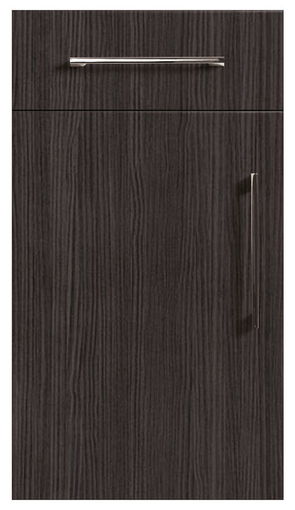Black Havana Pine Modern Slab Replacement Kitchen Door