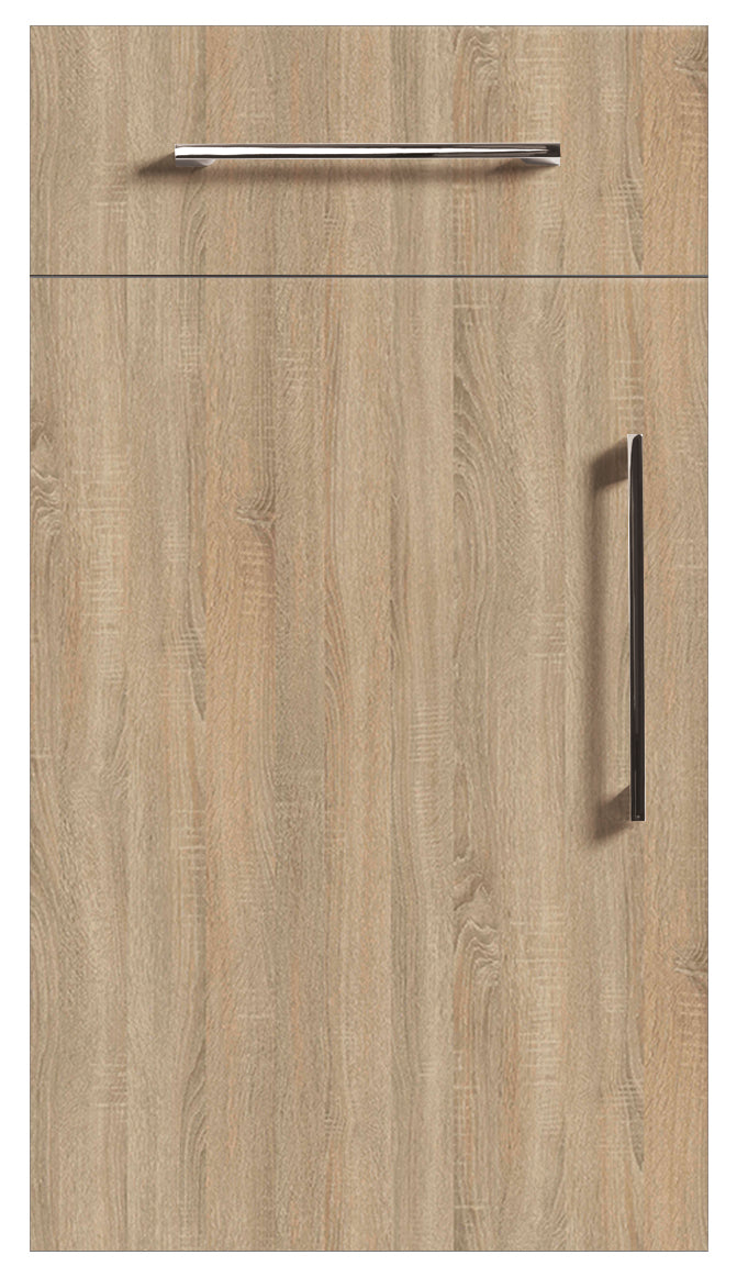 Grey Bardolino Oak Modern Slab Replacement Kitchen Door