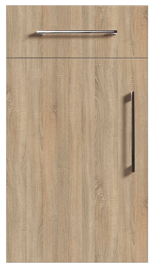 Grey Bardolino Oak Modern Slab Replacement Kitchen Door