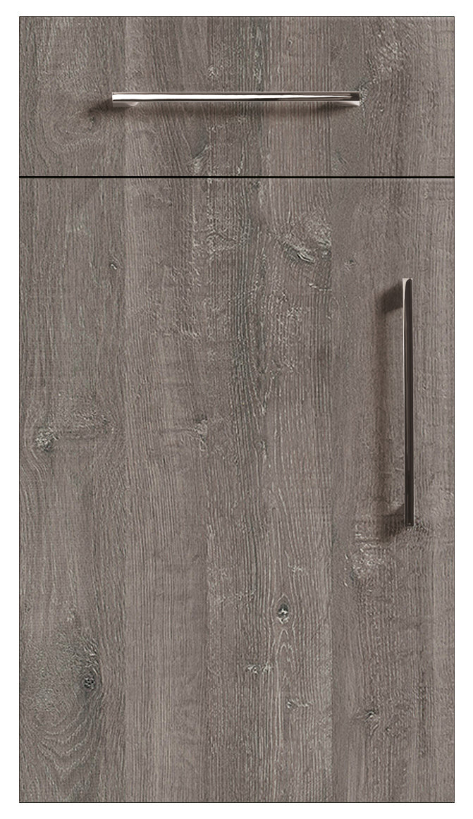 Grey White River Oak Modern Slab Replacement Kitchen Door replacement door
