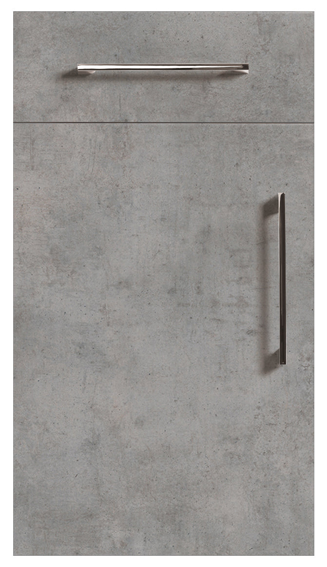Light Grey Concrete Modern Slab Replacement Kitchen Door