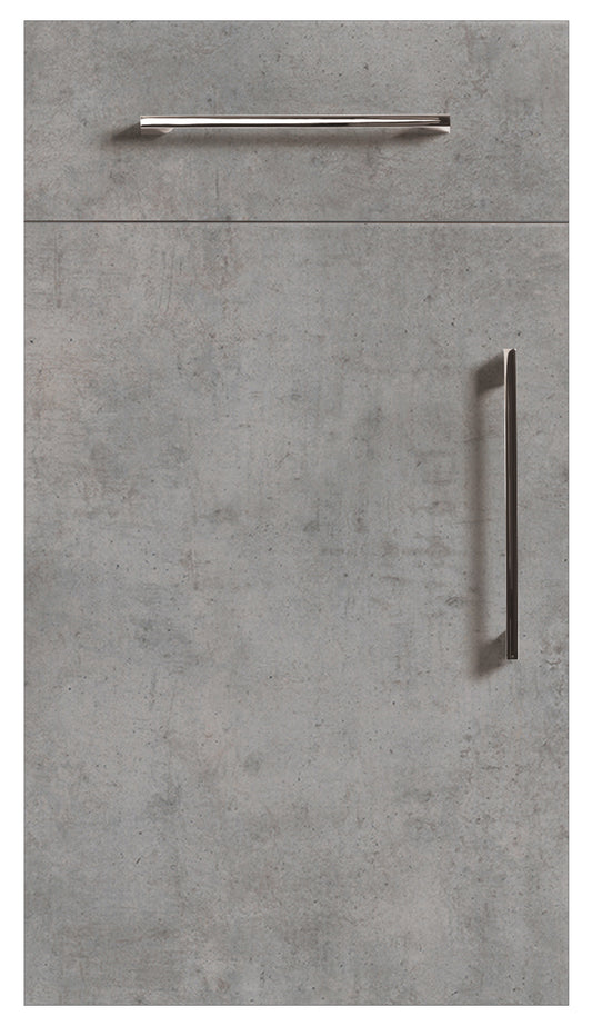 Light Grey Concrete Modern Slab Replacement Kitchen Door