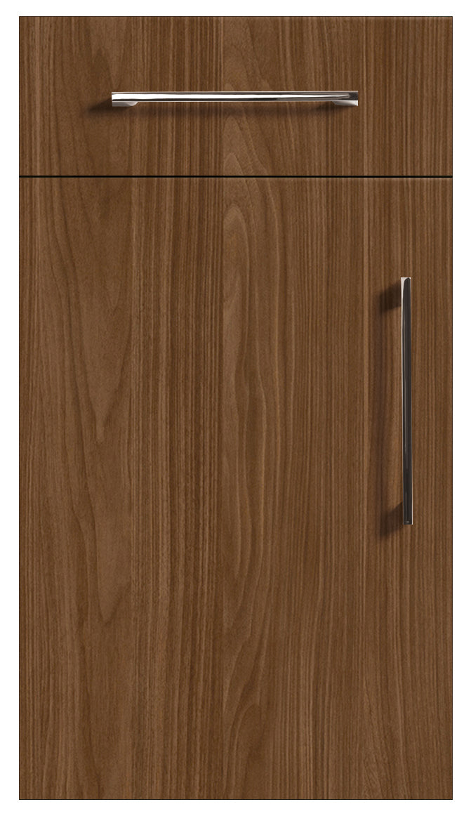 Lincoln Walnut Modern Slab Replacement Kitchen Door replacement door