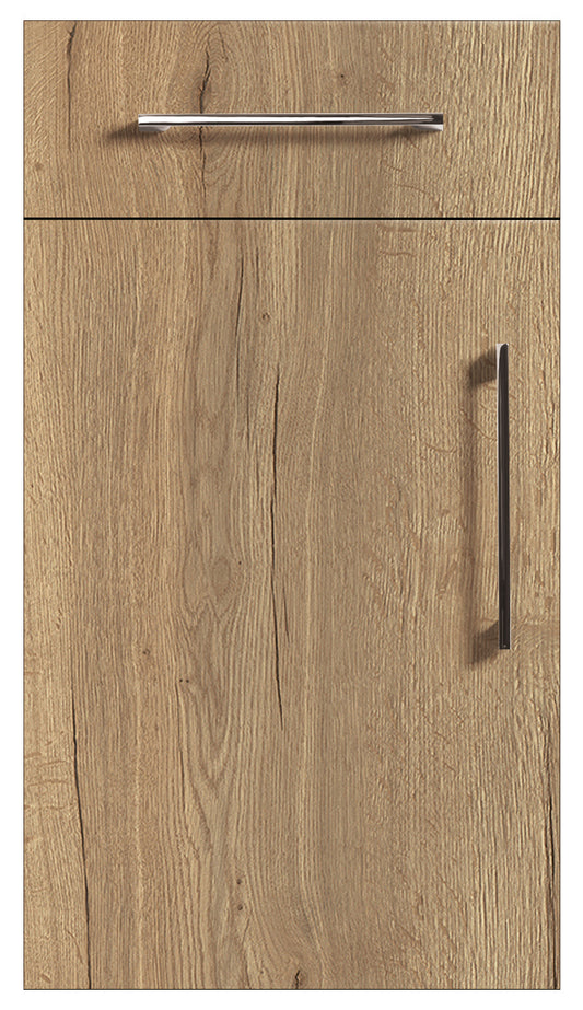 Natural Halifax Oak Modern Slab Replacement Kitchen Door