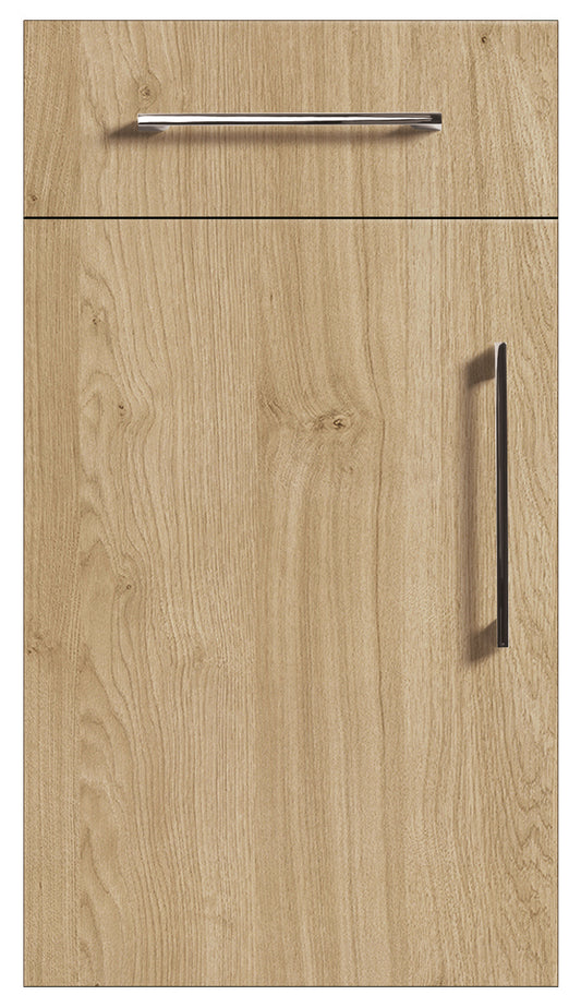 Natural Kendal Oak Modern Slab Replacement Kitchen Door