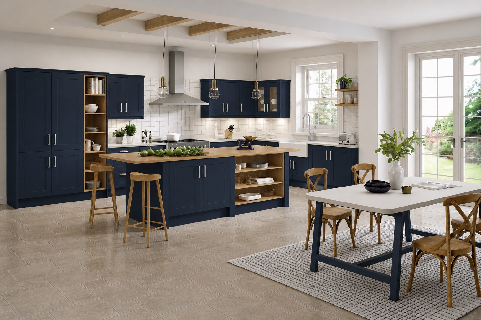 Indigo Blue Shaker Kitchen | Simply Replacement Doors
