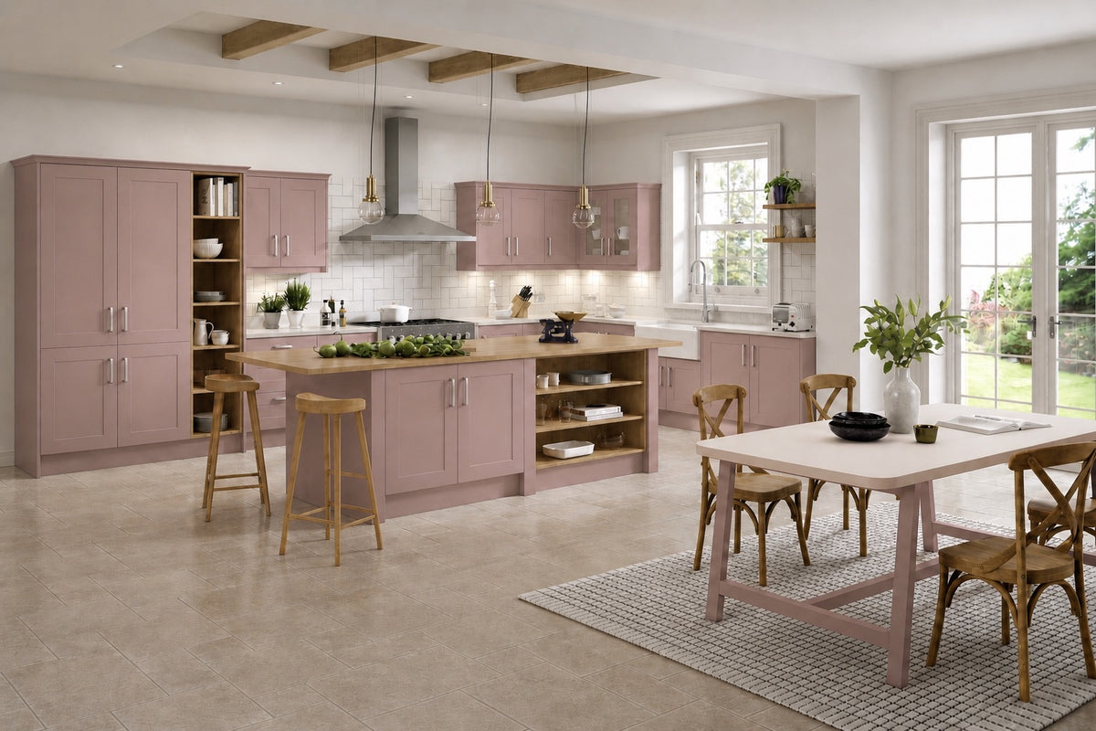 Kobe Pink Shaker Replacement Kitchen Doors replacement door