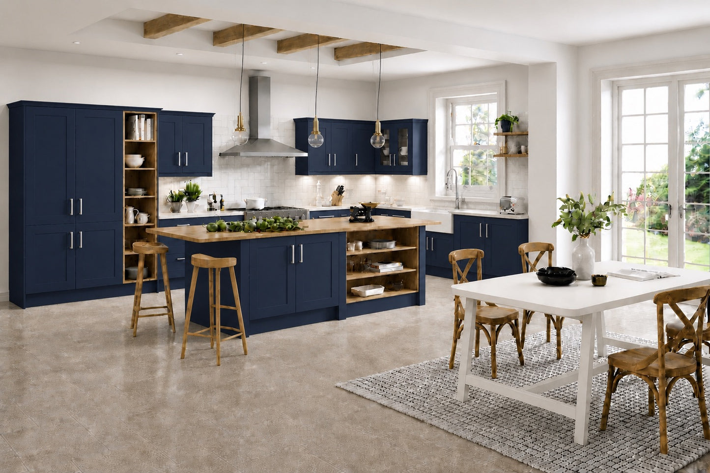 Marine Blue Shaker Kitchen | Simply Replacement Doors