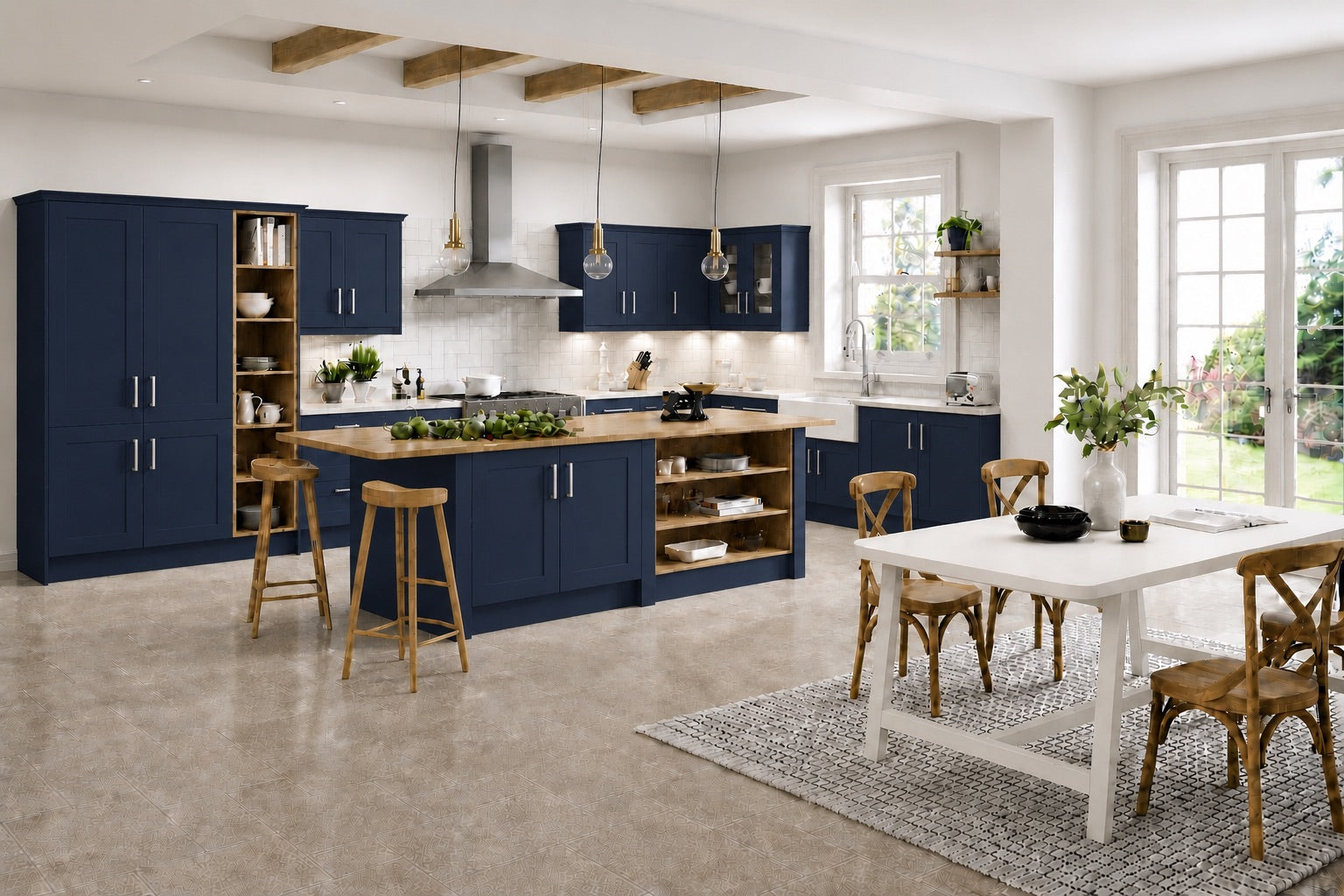 Marine Blue Shaker Kitchen | Simply Replacement Doors