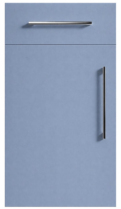 Misty Blue Modern Slab Replacement Kitchen Door