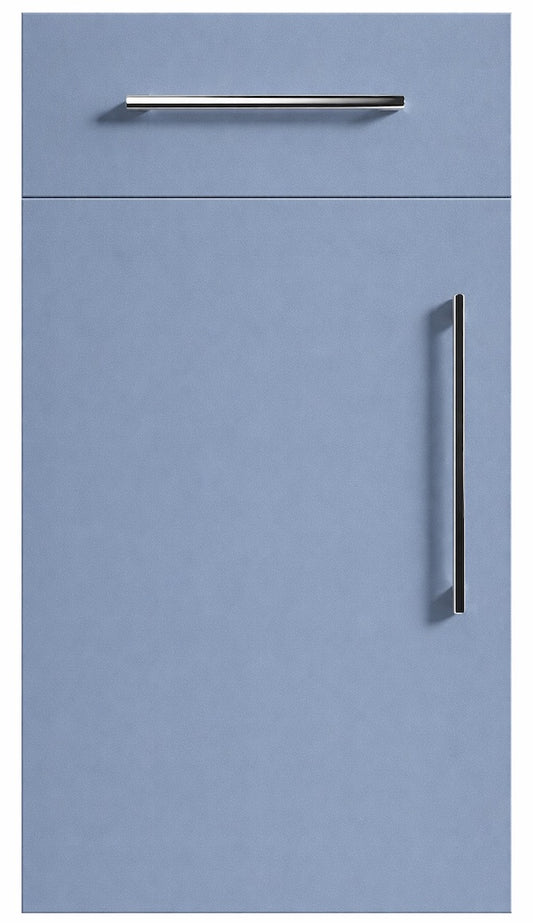 Misty Blue Modern Slab Replacement Kitchen Door
