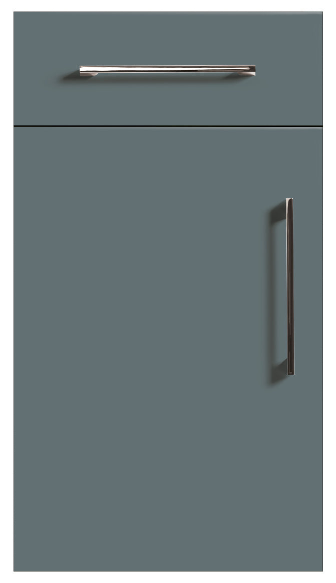 Monument Grey Modern Slab Replacement Kitchen Door