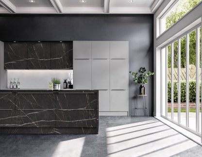 Pearl Grey Modern Slab Replacement Kitchen Door