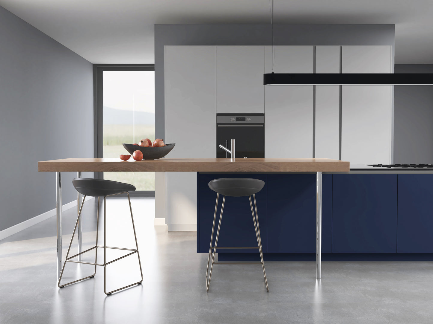 Porcelain White Modern Slab Replacement Kitchen Door