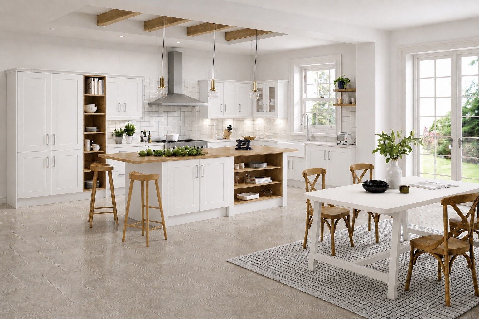 Porcelain White Shaker Kitchen | Simply Replacement Doors