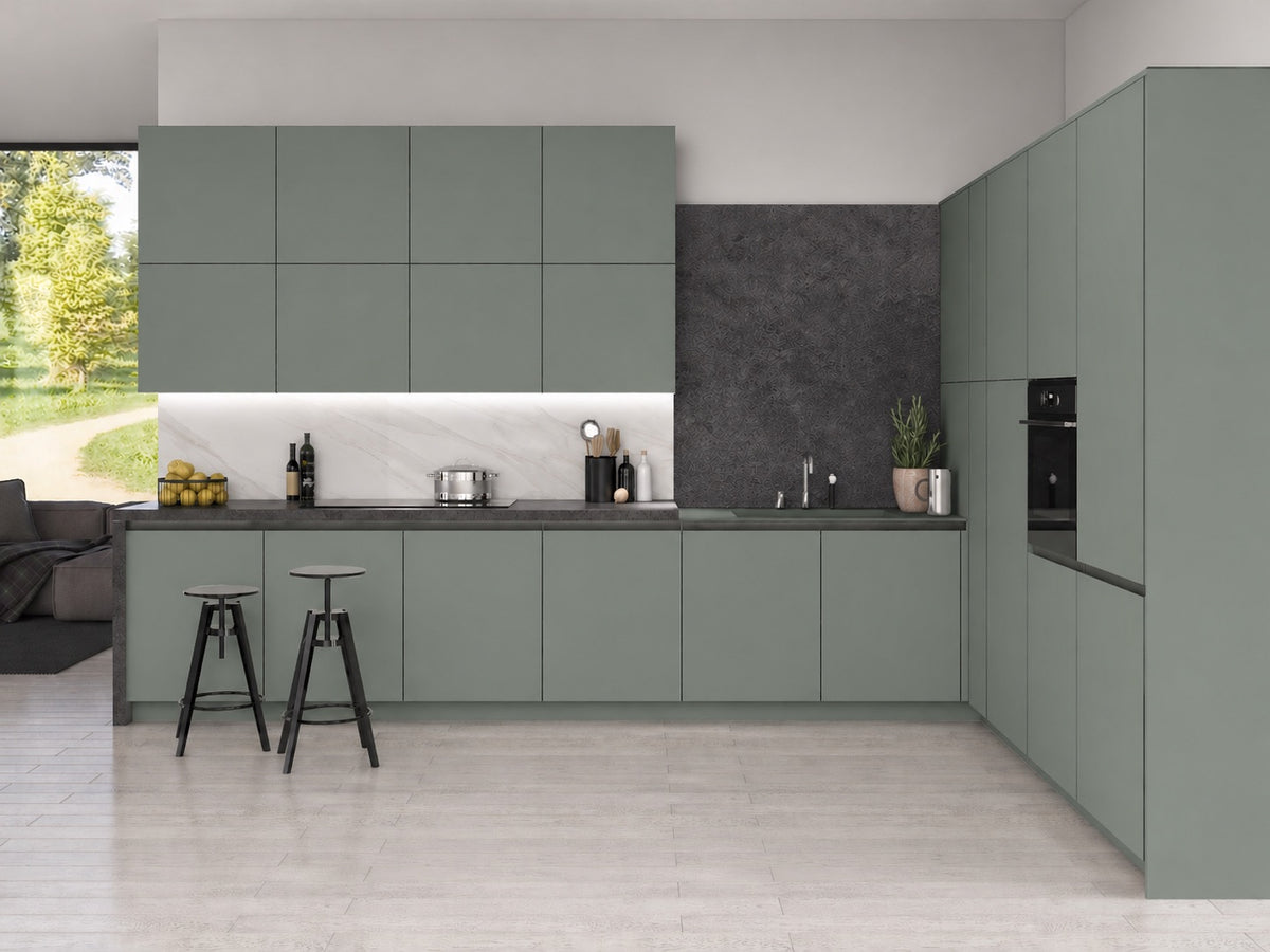 Reed Green Modern Slab Replacement Kitchen Door replacement door