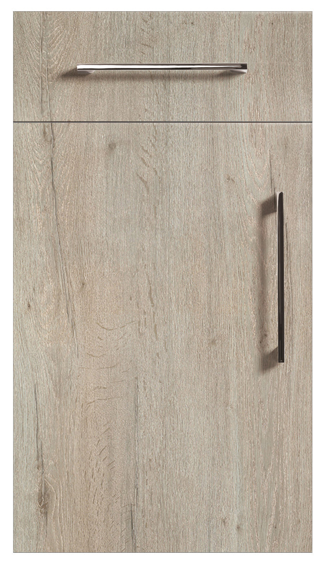 Sand Grey Halifax Oak Modern Slab Replacement Kitchen Door