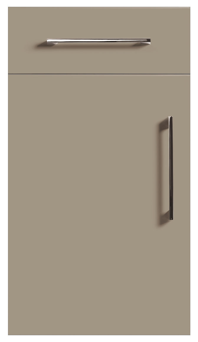 Stone Grey Modern Slab Replacement Kitchen Door