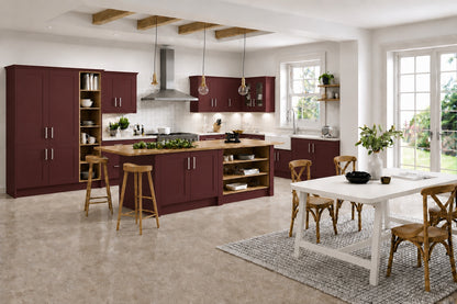 Tuscan Red Shaker Kitchen | Simply Replacement Doors