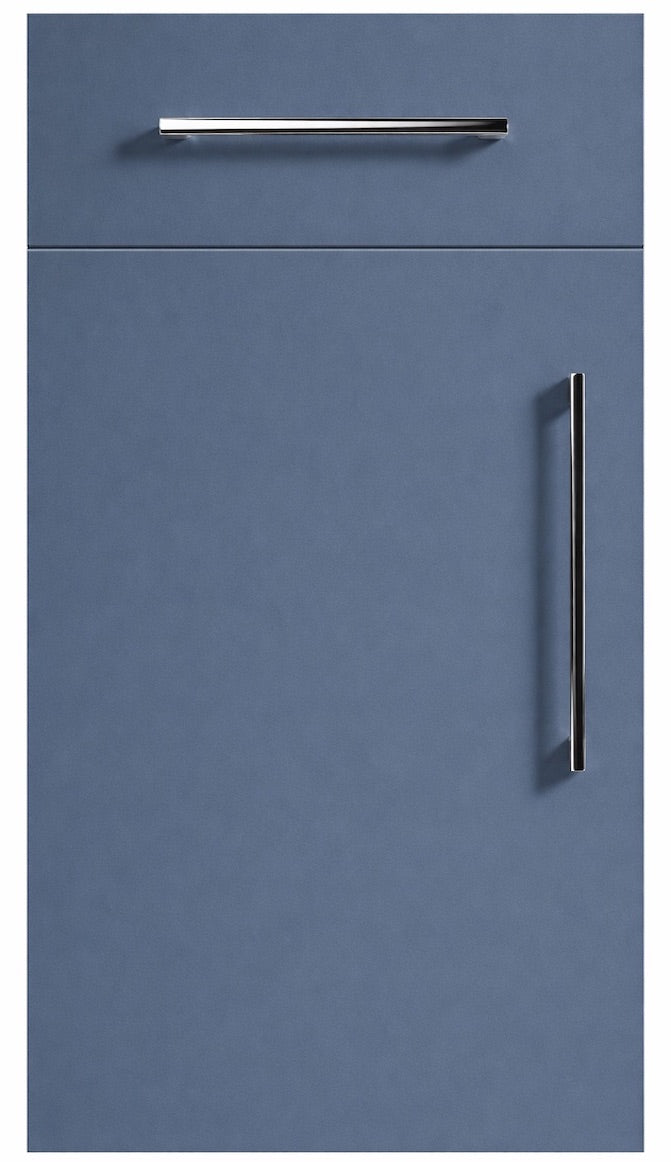 Tyrolean Blue Modern Slab Replacement Kitchen Door